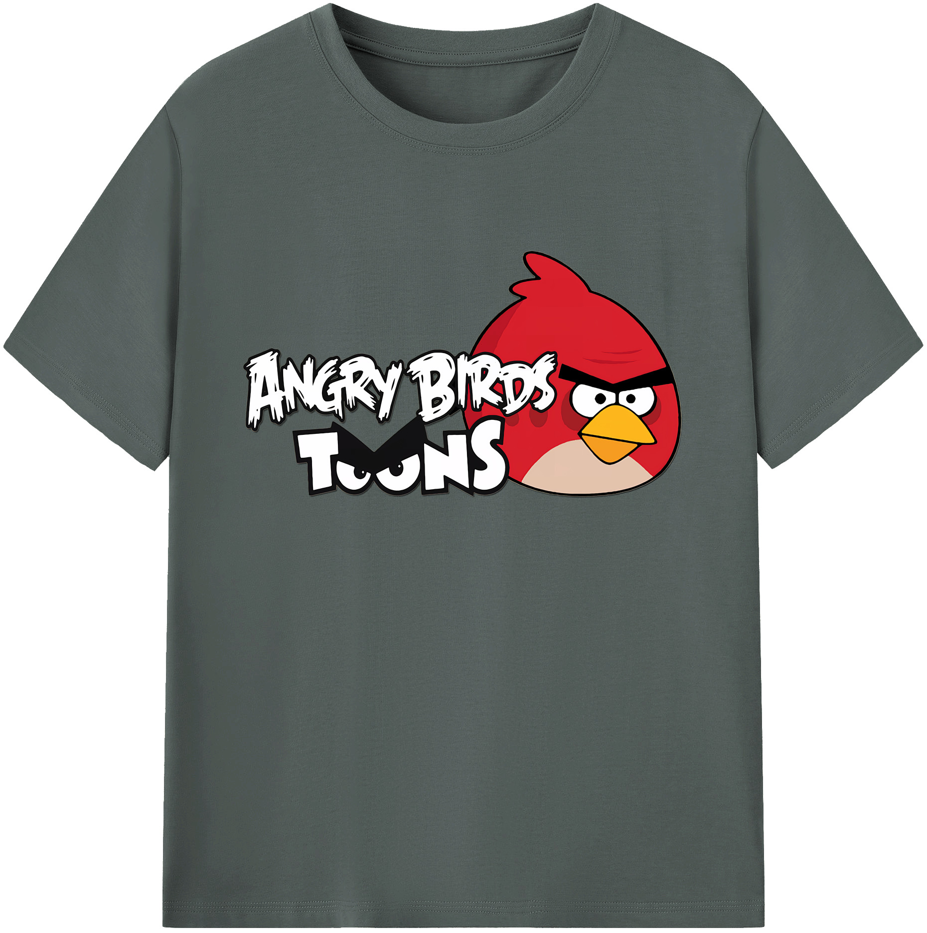 （画像用） Angry Birds アングリーバード 綿100％ メンズ半袖Tシャツ｜肌触りやわらか＆通気性